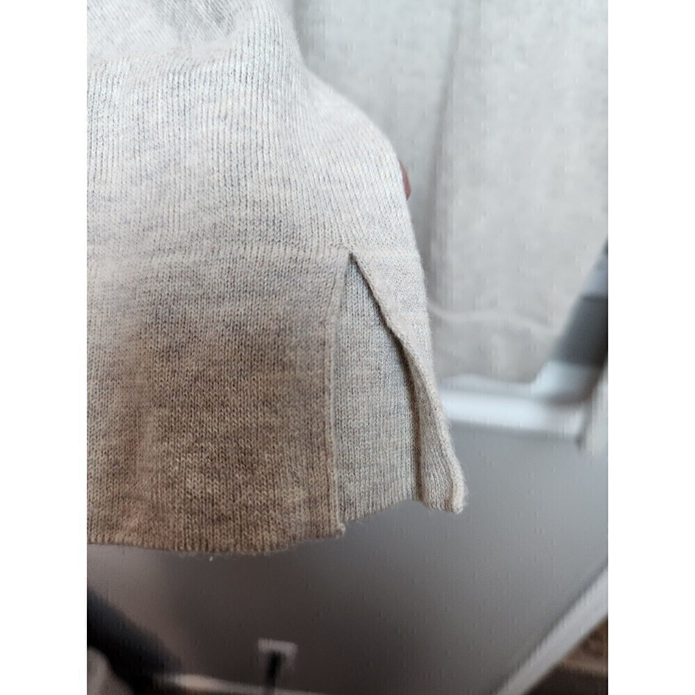 J Jill Silk And Cotton Pullover V Neck Lomg Sleeve Sweater Oatmeal Sz S - Picture 3 of 9